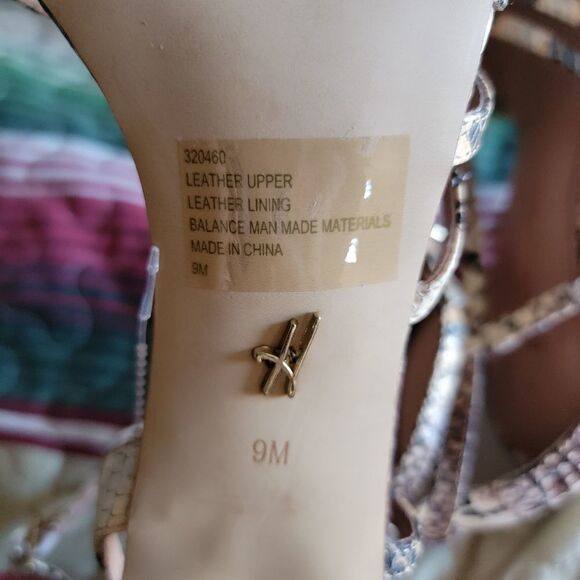 Hal Rubenstein all leather snake print strappy heels (9) - Picture 5 of 12